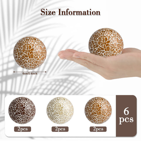 Vesici mosaic sphere balls beige glass orbs add warm table accents