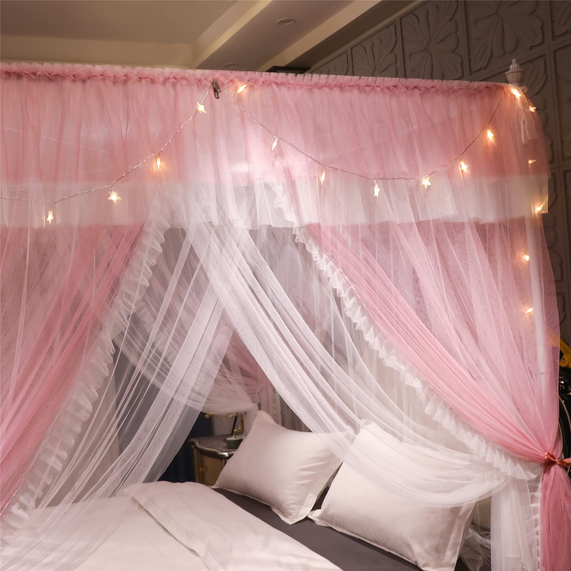 VETHIN bedroom canopy creates a magical princess vibe for girls.