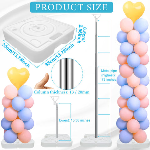 VETOGETHER balloon pole telescopic design adjusts from 1 to 8 feet for any party
