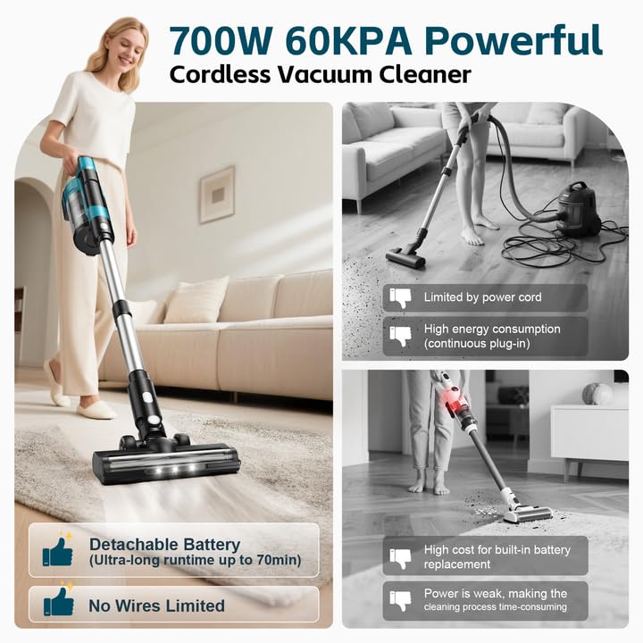 Veubew soft roller floor brush protects hard floors while collecting dust.
