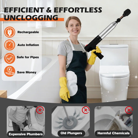 VEUIEIZT drain auger and snakes tackle clogs chemically-free