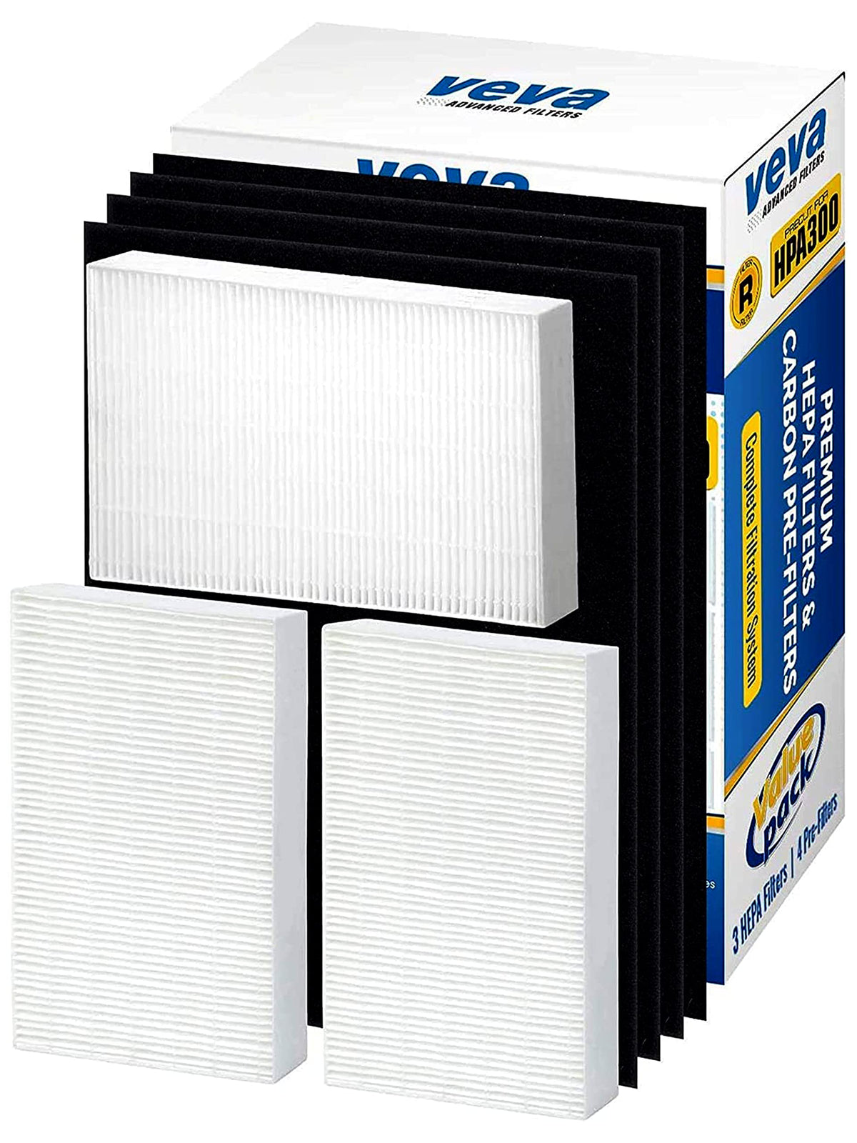 VEVA HPA300 HEPA filter for Honeywell purifiers, captures 0.3 micron particles.