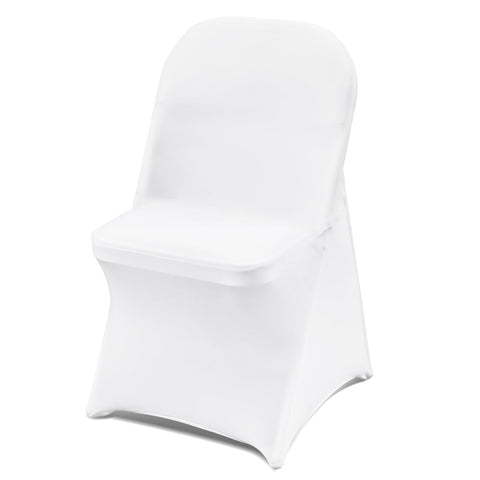 VEVOR 12-pack white folding chair covers ready for wedding decor