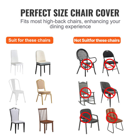VEVOR 150-piece white chair cover bulk pack ideal for events