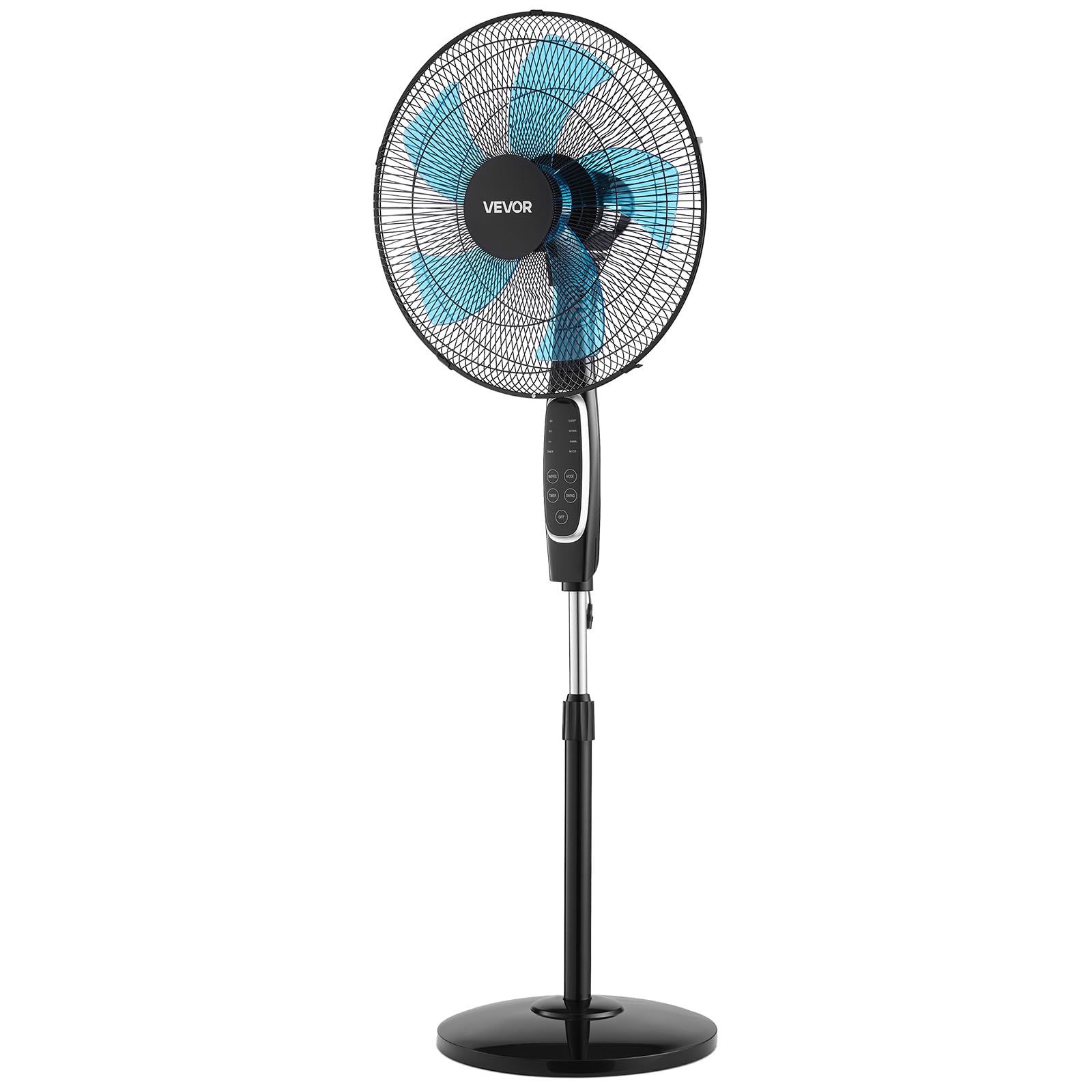 VEVOR 18-Inch Pedestal Fan height adjustment for flexible cooling reach