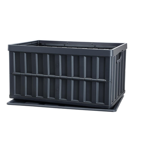 VEVOR 65L collapsible storage bin full with items ready for transporting.