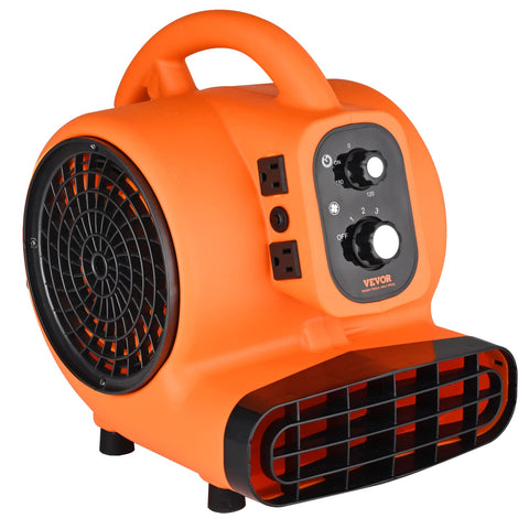 VEVOR Air Mover 1000 CFM in action delivering rapid airflow for drying