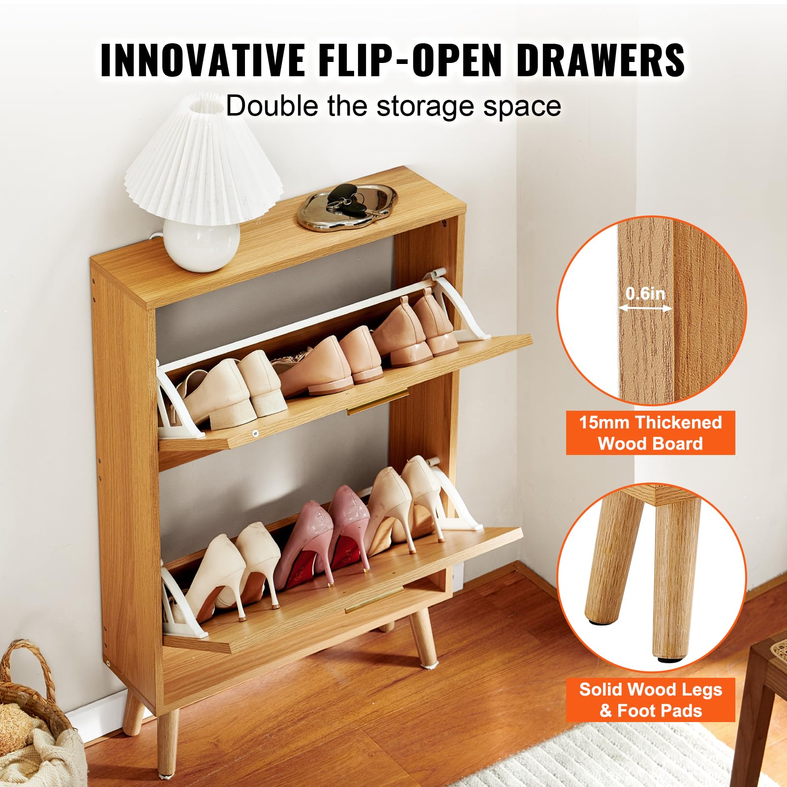 VEVOR anti-tipping device helps keep the cabinet secure in busy spaces.