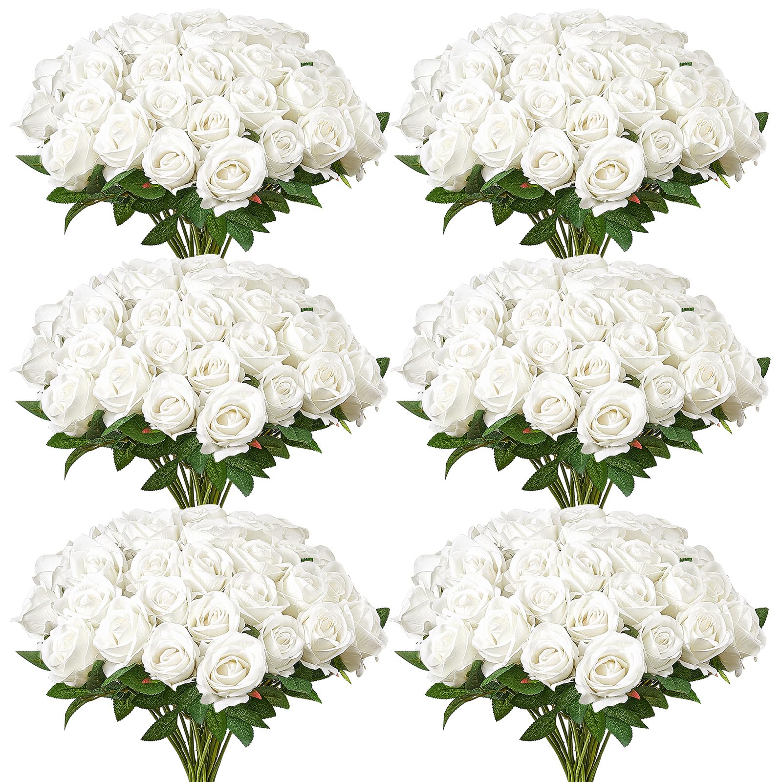 VEVOR artificial roses, 120 pieces, lifelike for DIY bouquets and centerpieces.