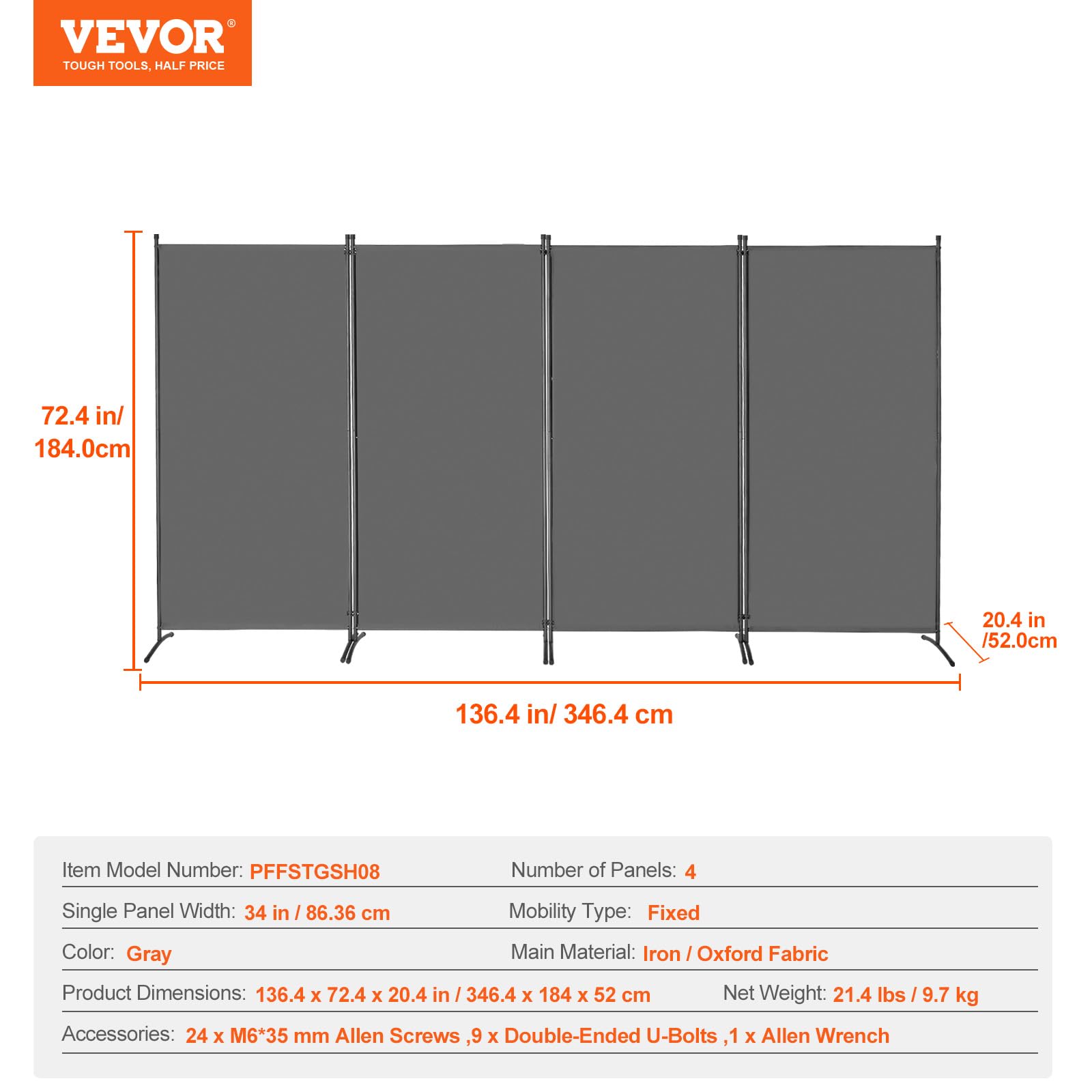 VEVOR bedroom arrangement creates gentle privacy in shared rooms