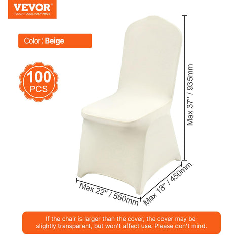 VEVOR stretch chair covers fit most dining chairs securely without arms.