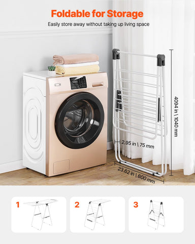 VEVOR rack suitable for balcony drying on sunny days.