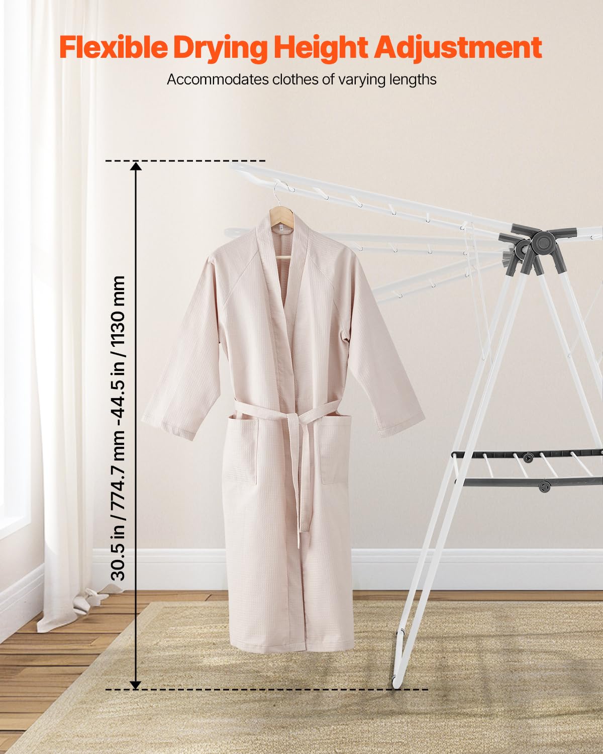 VEVOR sock clips secure pairs during drying for tidy laundry.