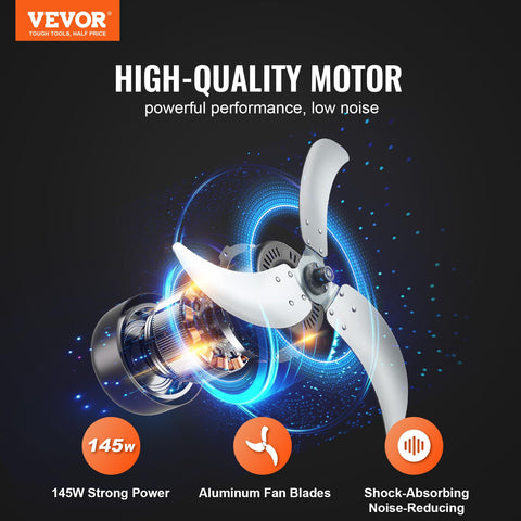 VEVOR Drum Fan with 360-degree oscillation for precise airflow direction