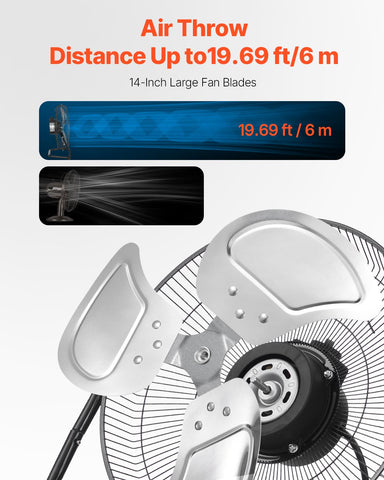 VEVOR heavy-duty fan with metal grill ready for demanding environments.