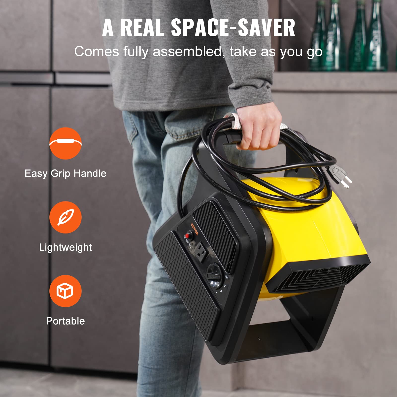 VEVOR fully assembled design ready to plug in and use.