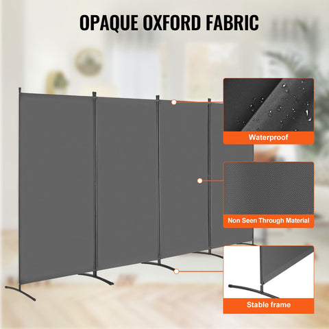 VEVOR grey fabric divider showcases elegant private partitions for rooms