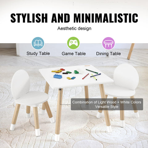 VEVOR kids table and chairs with rounded edges for safer play