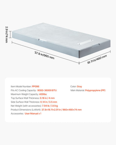 VEVOR mini-split pad universal design fits many brands