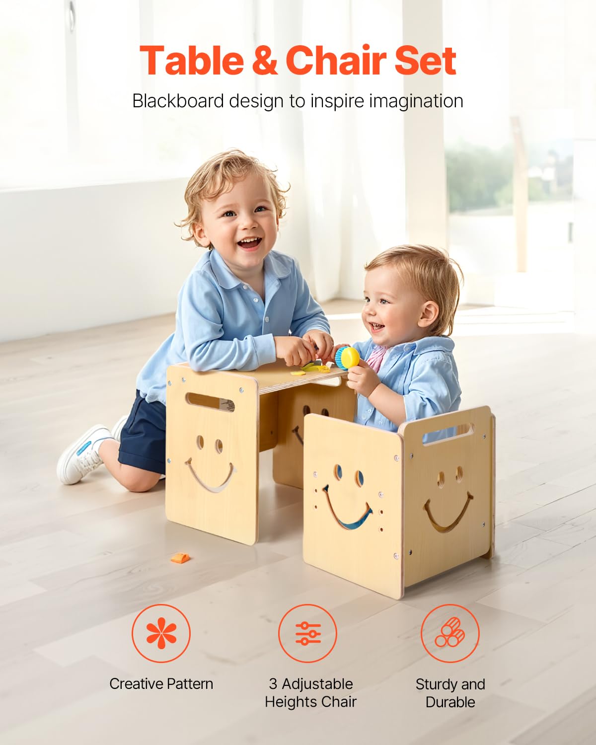 VEVOR Montessori weaning chair profile with safe rounded edges for little seated moments