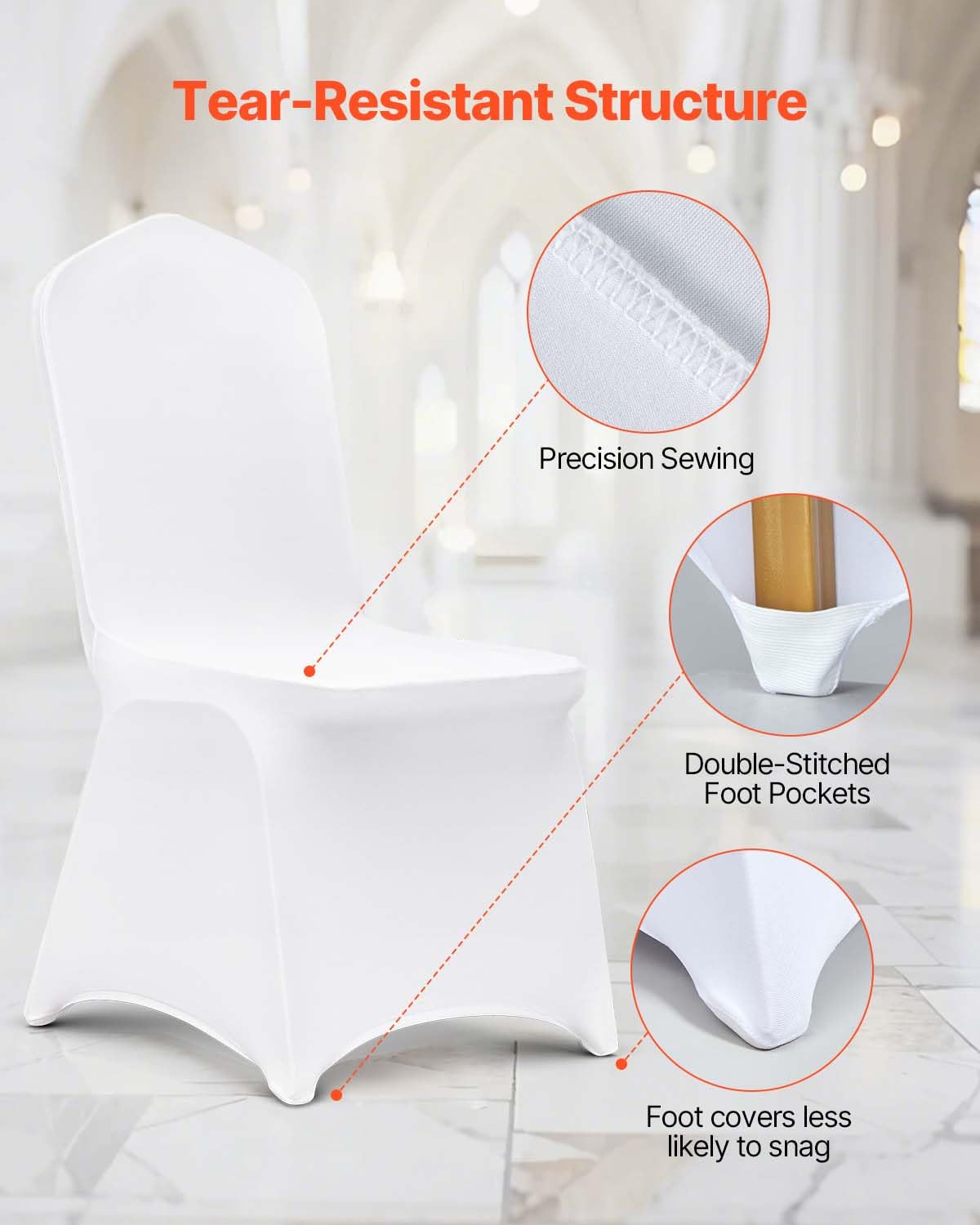 VEVOR no-armrest fit works with plain banquet chairs