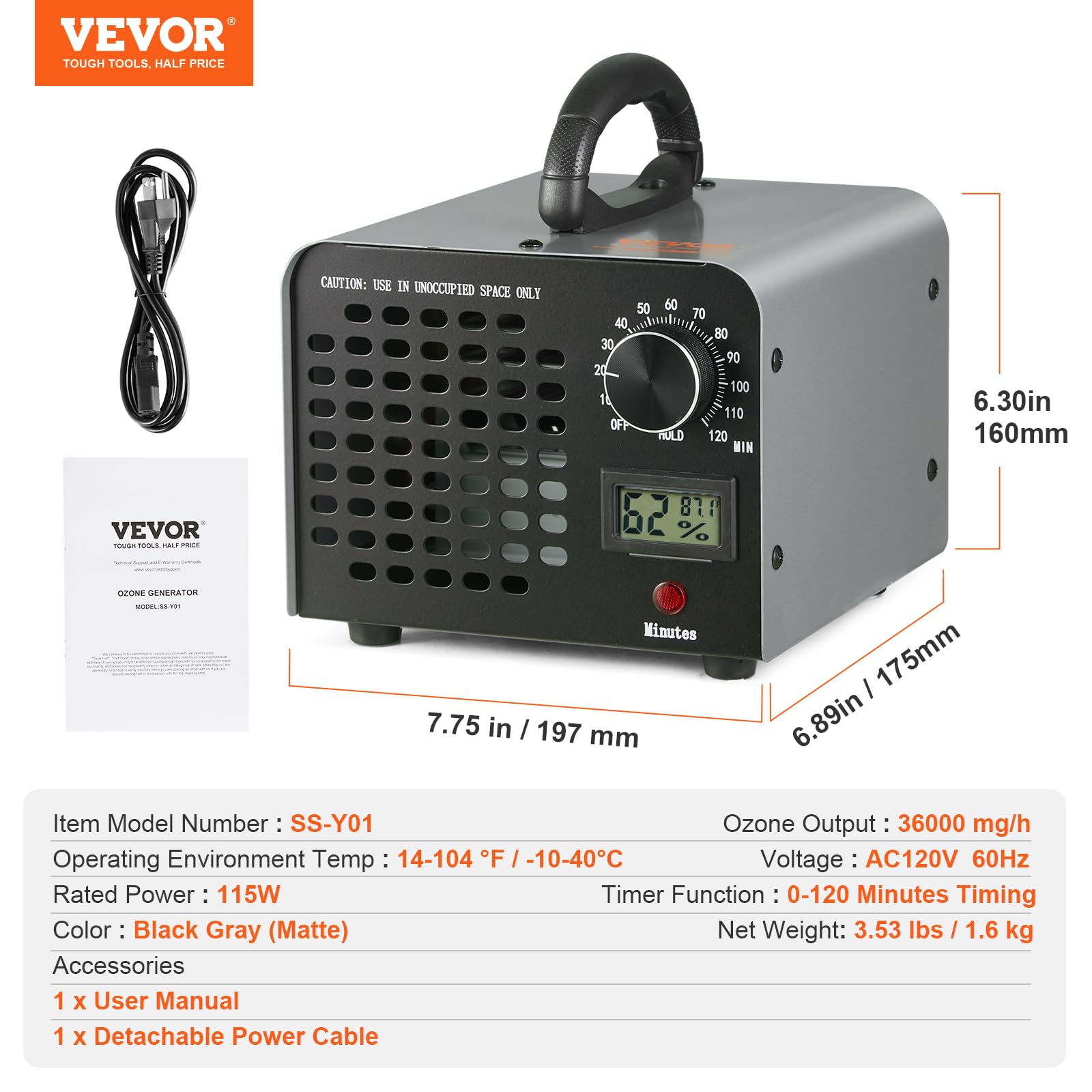 VEVOR ozone generator car usage demonstrates versatility for vehicles.