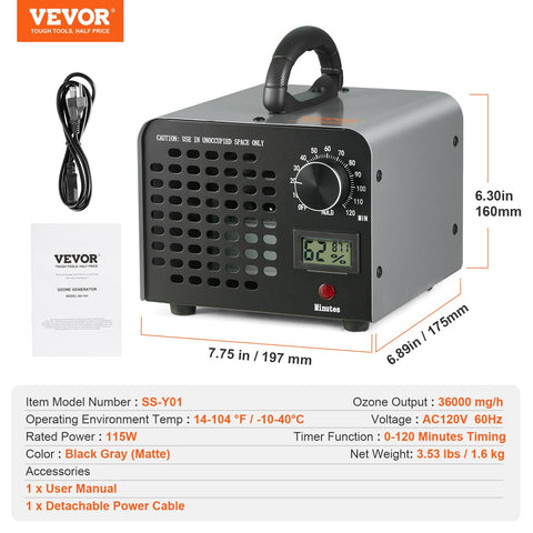 VEVOR ozone generator car usage demonstrates versatility for vehicles.