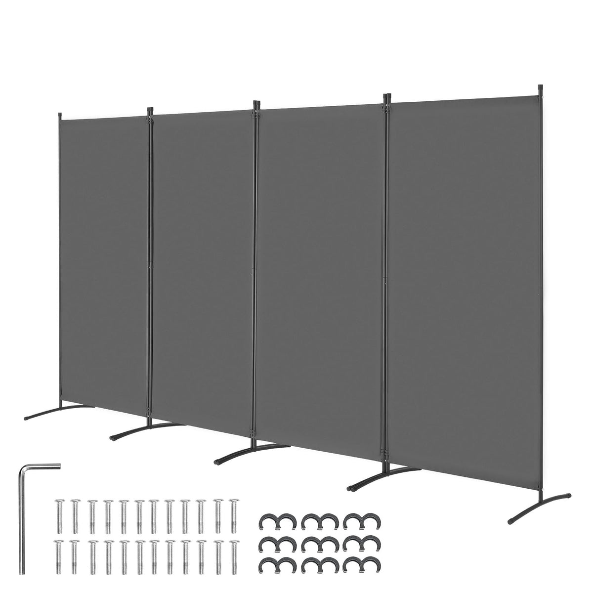 VEVOR room divider four panels in setup mode offering flexible privacy