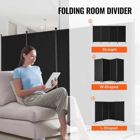 VEVOR room divider used in an office and bedroom for privacy