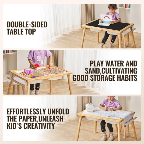 VEVOR Sensory Table with sand and water play area for sensory exploration.