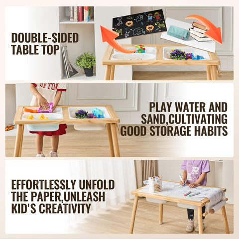 VEVOR sensory table paper roll holder enables drawing on demand during activities.