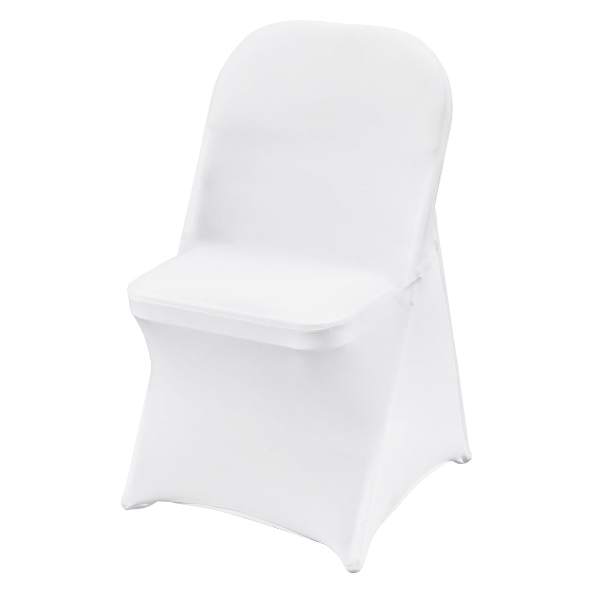 VEVOR stretch spandex chair cover on a dining chair creates a unified wedding reception look.