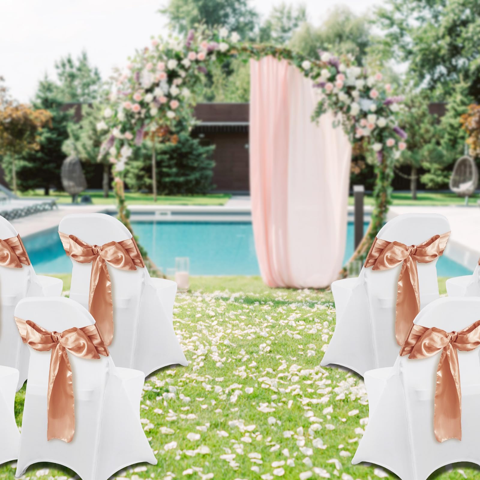 VEVOR stretch chair cover wrinkle resistance enhances overall aesthetics.