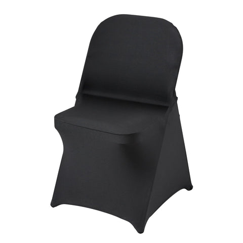 VEVOR stretch spandex folding chair cover bulk 100-piece box for venues.