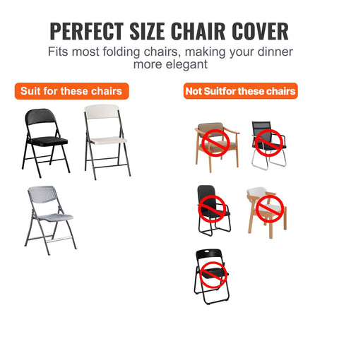 VEVOR folding chair cover with elastic pockets keeps chair legs secure.