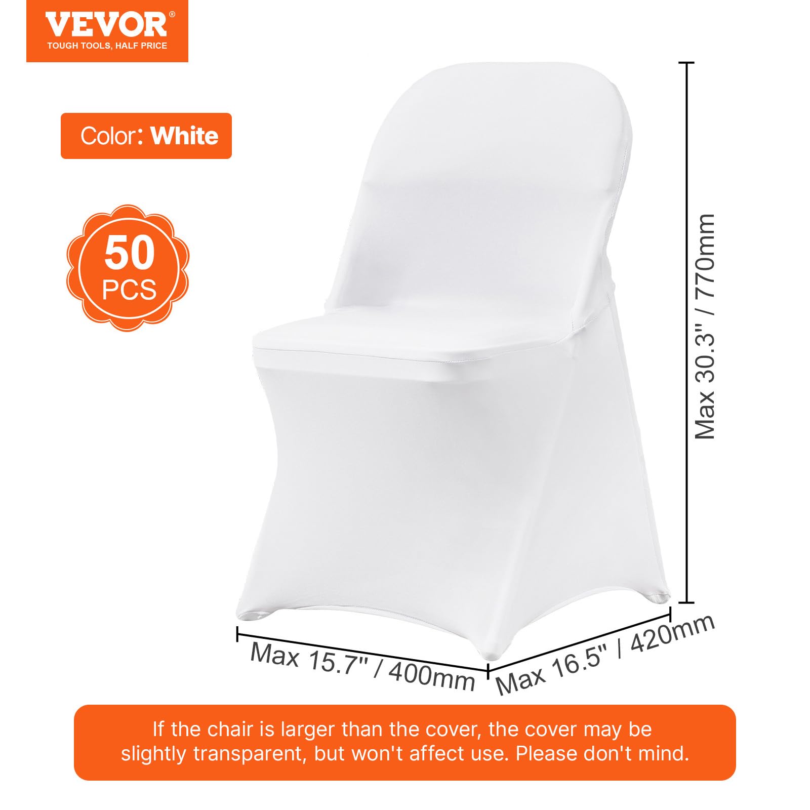 VEVOR chair cover machine washable for quick turnaround after gatherings.