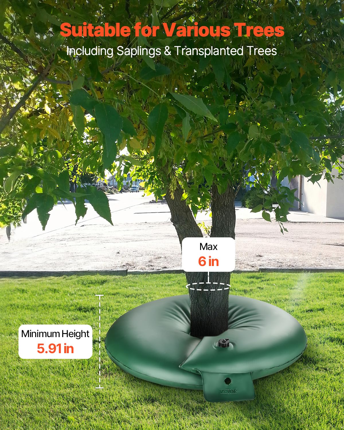 VEVOR drainage valve ensures even distribution and prevents overflow