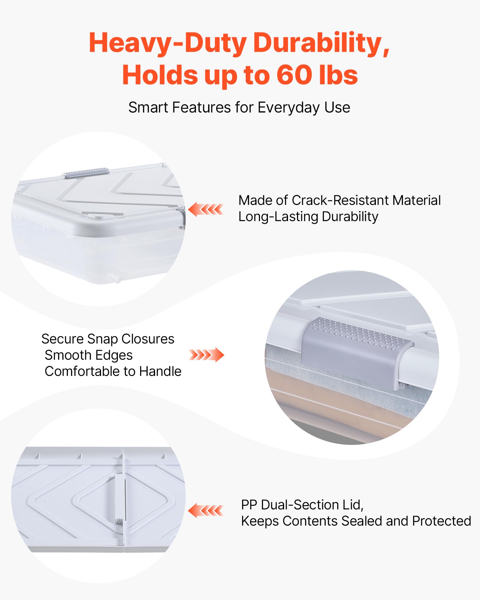 Four 360-degree casters provide easy, quiet mobility