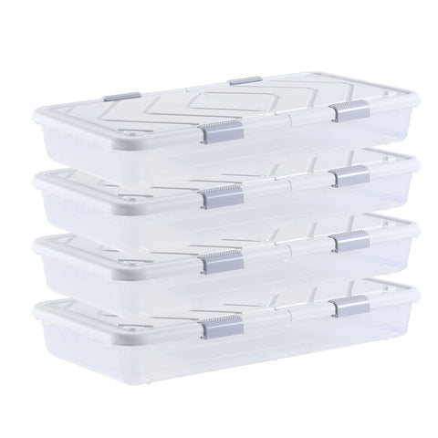 VEVOR under bed storage with wheels rolls smoothly under a bed to reduce clutter