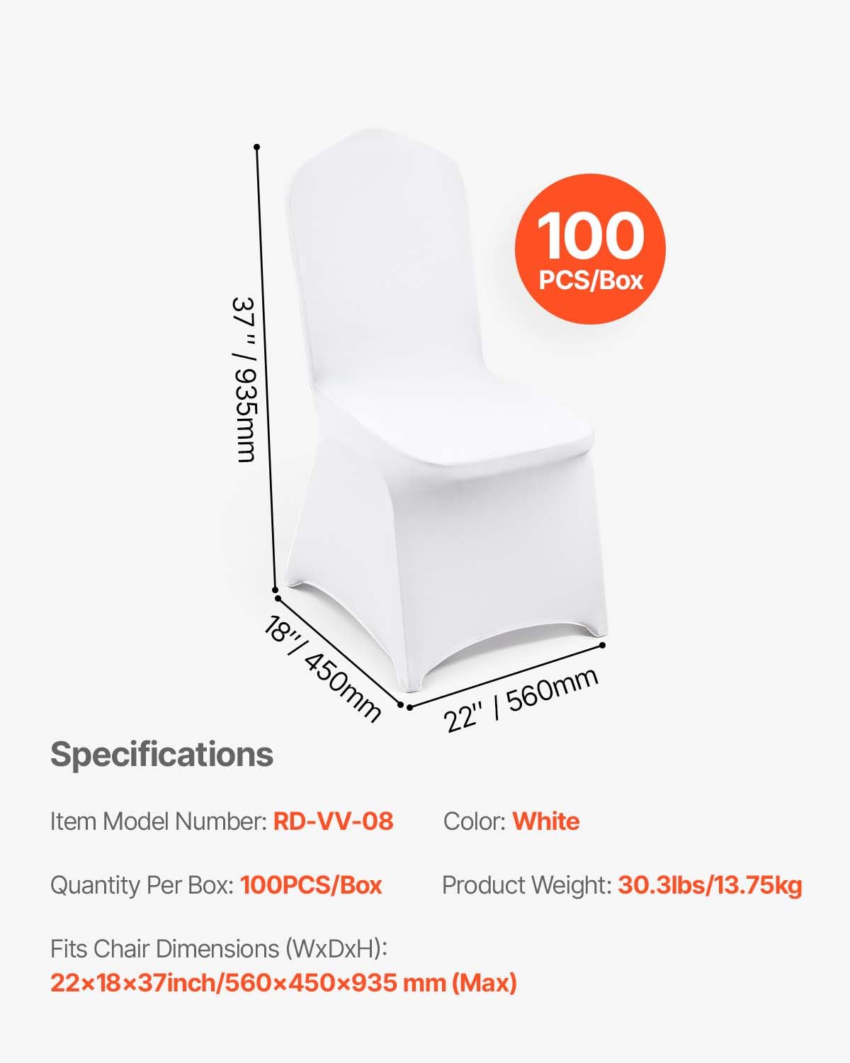 VEVOR wedding banquet coverage adds refined white touch to chairs