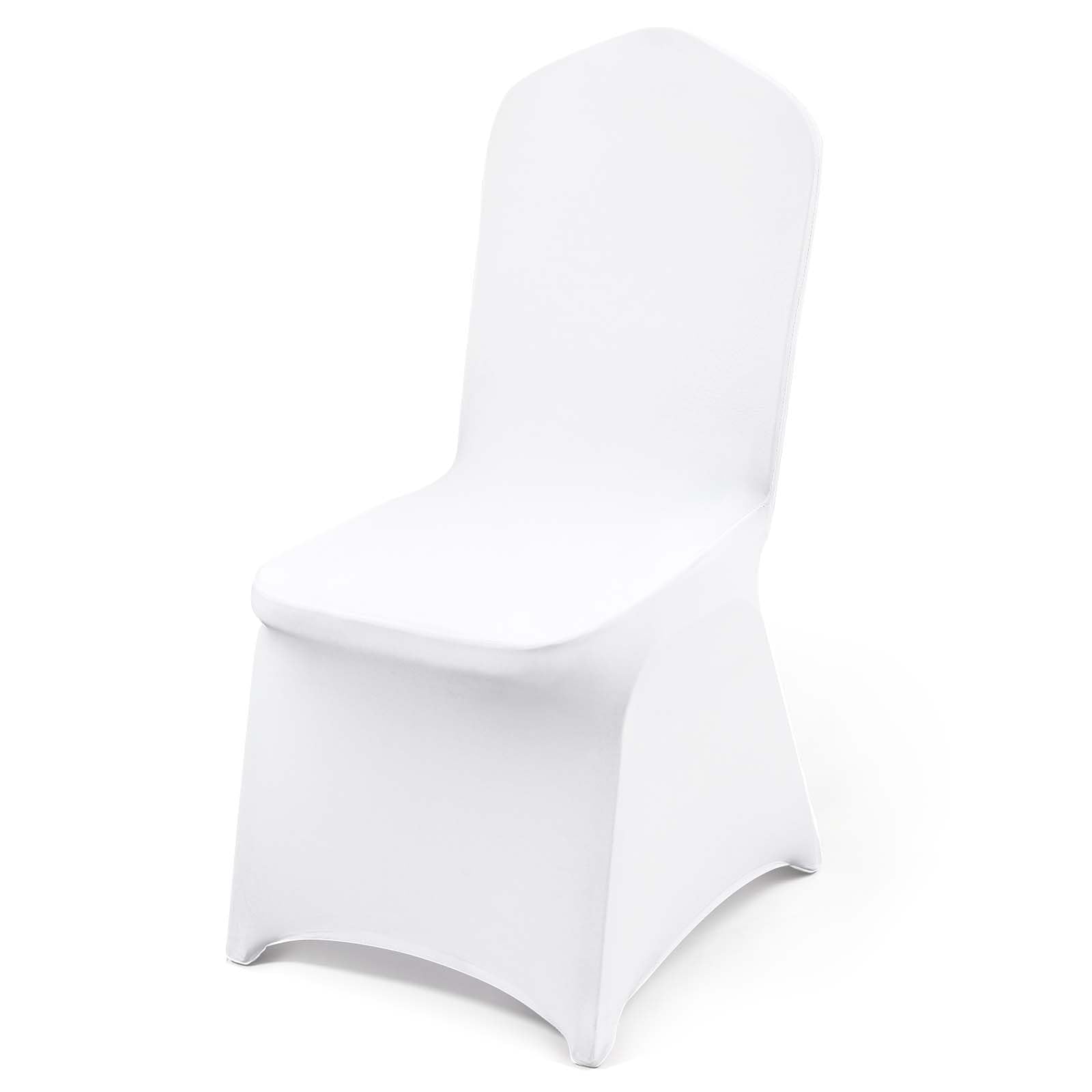 VEVOR white chair cover stretch showing sleek wrinkle-free fit for any venue
