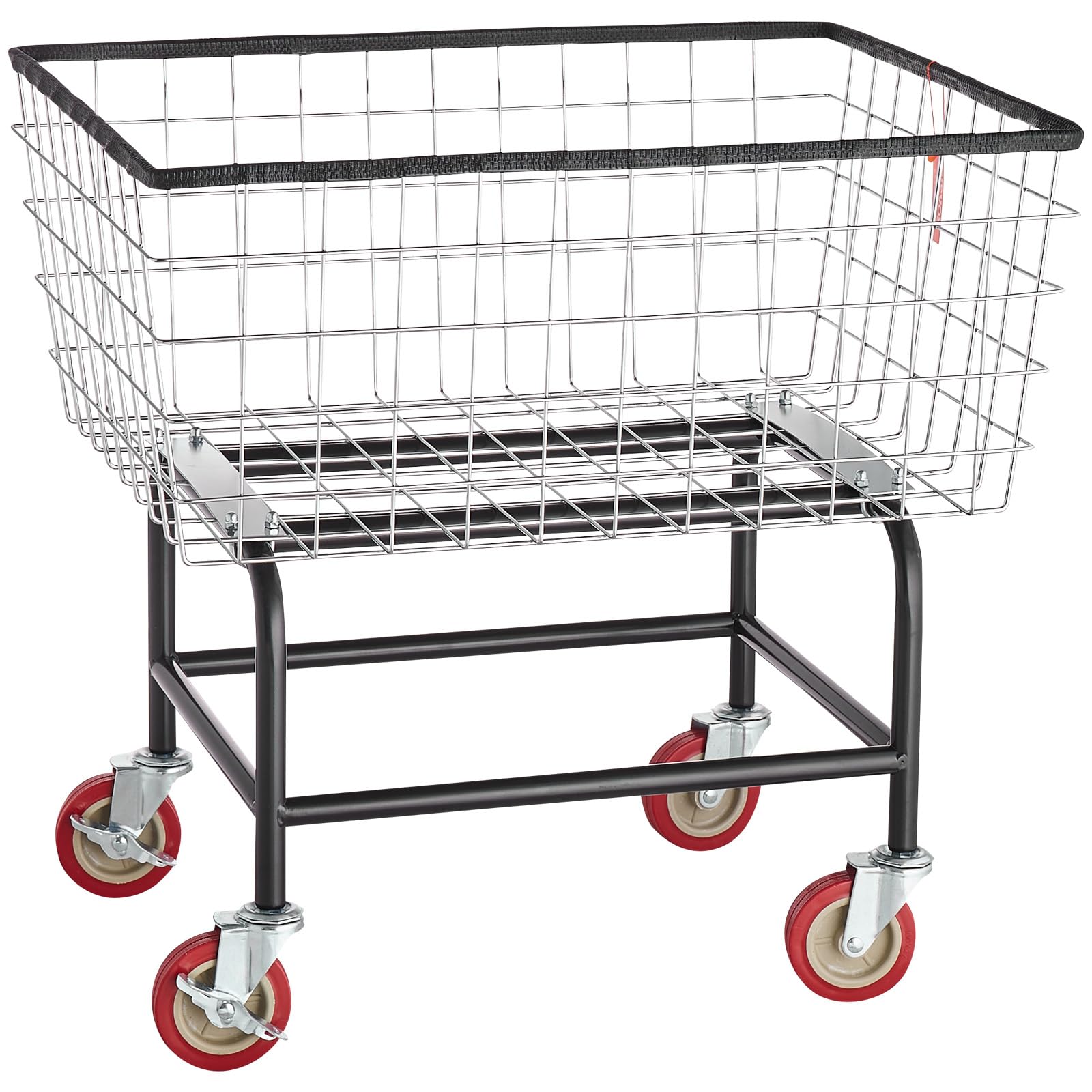 VEVOR wire laundry cart in use in hotel laundry room showcasing versatility