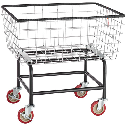 VEVOR wire laundry cart in use in hotel laundry room showcasing versatility