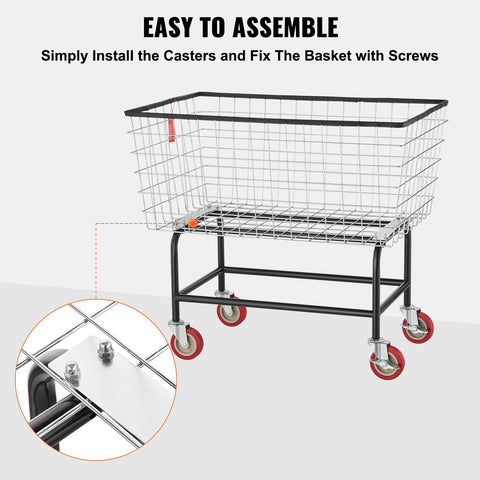 Sturdy 7/8 inch steel tubing base on VEVOR cart