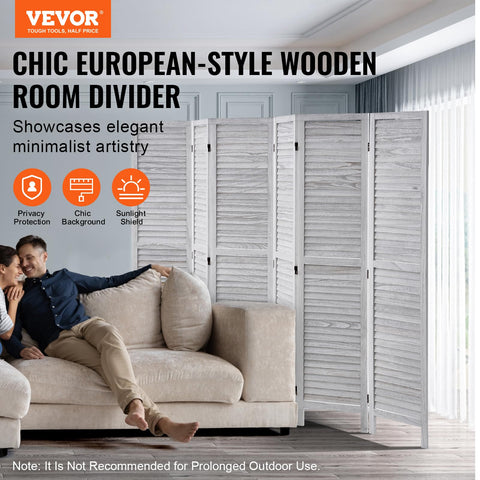 VEVOR louvered wood panels add stylish screen and decor