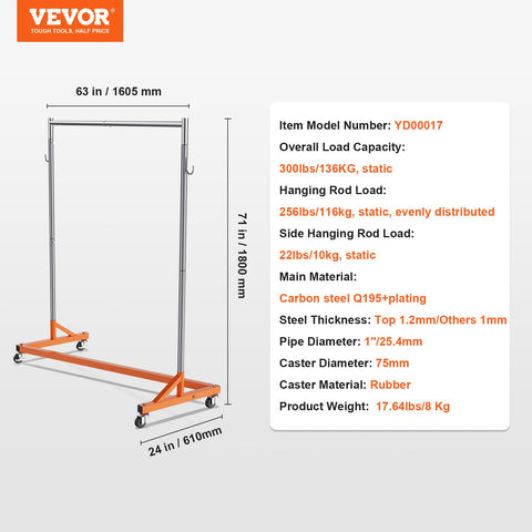 VEVOR Z Rack ideal for home or boutique spaces