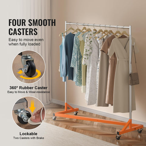 VEVOR Z Rack lockable casters provide secure, mobile placement