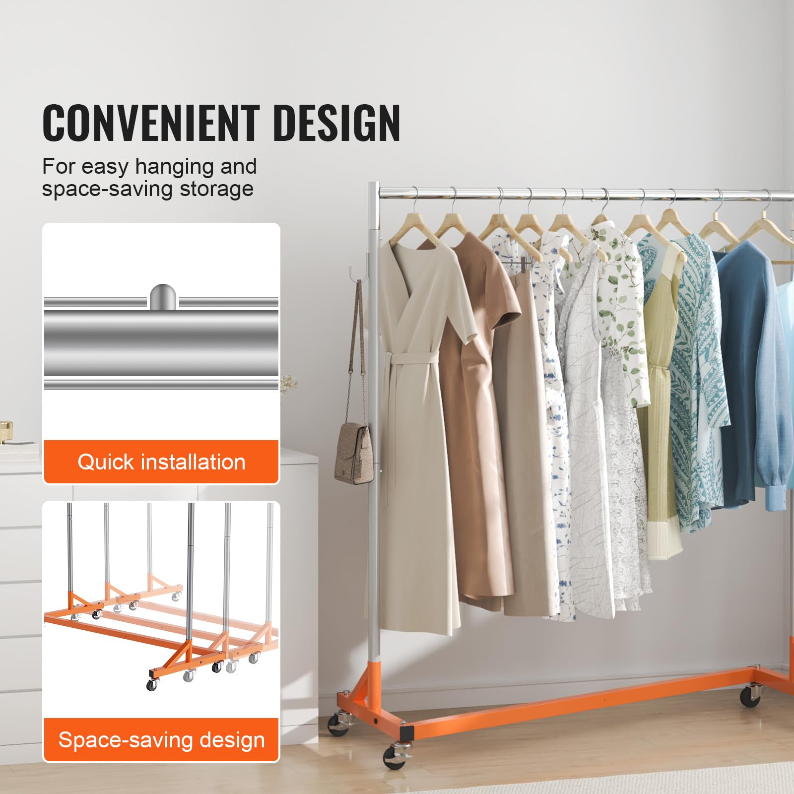 VEVOR Z Rack orange finish adds high visibility and style