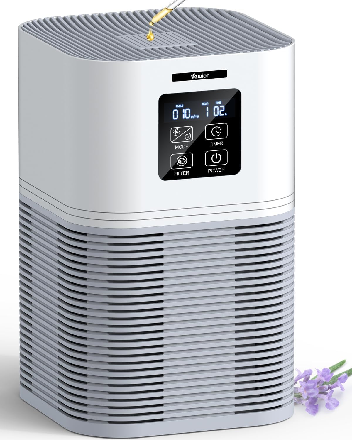 VEWIOR air purifier front view for large rooms and clean air