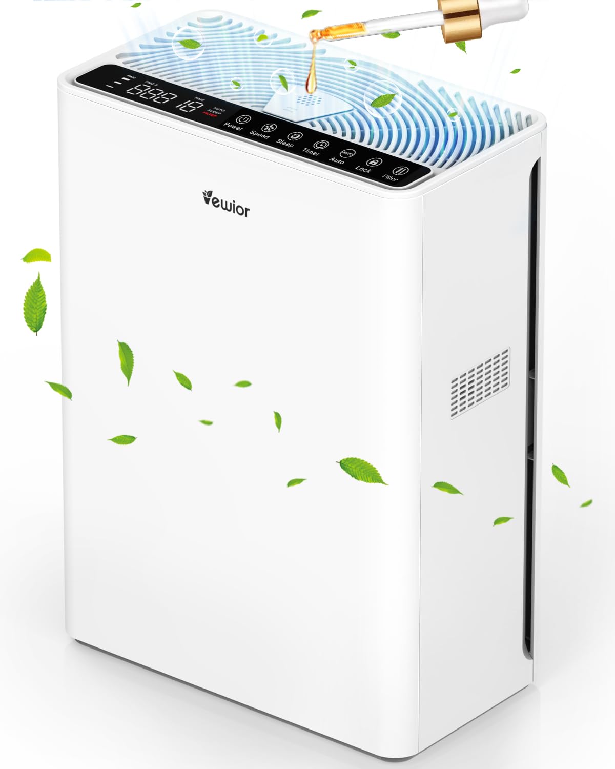 VEWIOR air purifier front view for large rooms and open spaces